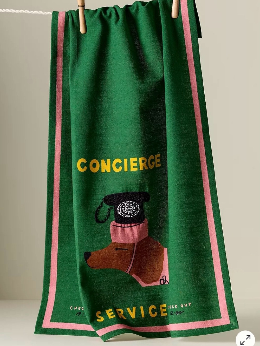 Anthropologie Concierge Service Tea Towel